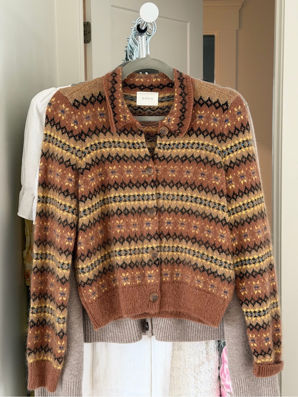 DÔEN Natia Fair Isle Cardigan
